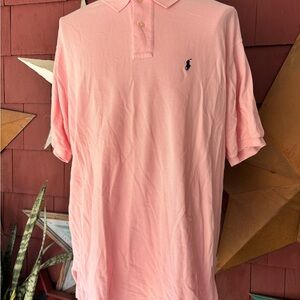 Polo Ralph Lauren Pink Collared Short Sleeve Polo Shirt 
Mens Size XL